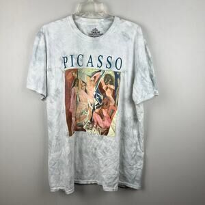 Vintage Pablo Picasso Men's Tie Dye Graphic Tee Size Large